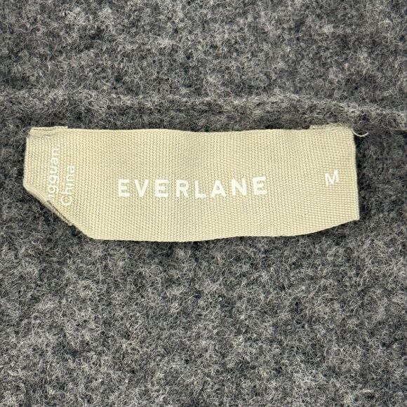 EVERLANE The Cozy Stretch Tank M Wool Blend Heathered Charcoal Gray EUC B40 - Picture 9 of 10